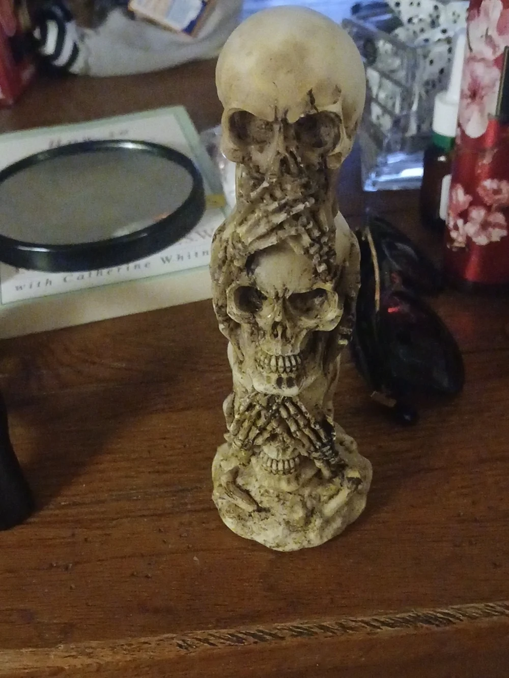 Skull Stack Decorative Figurine See,hear And Speak No Evil